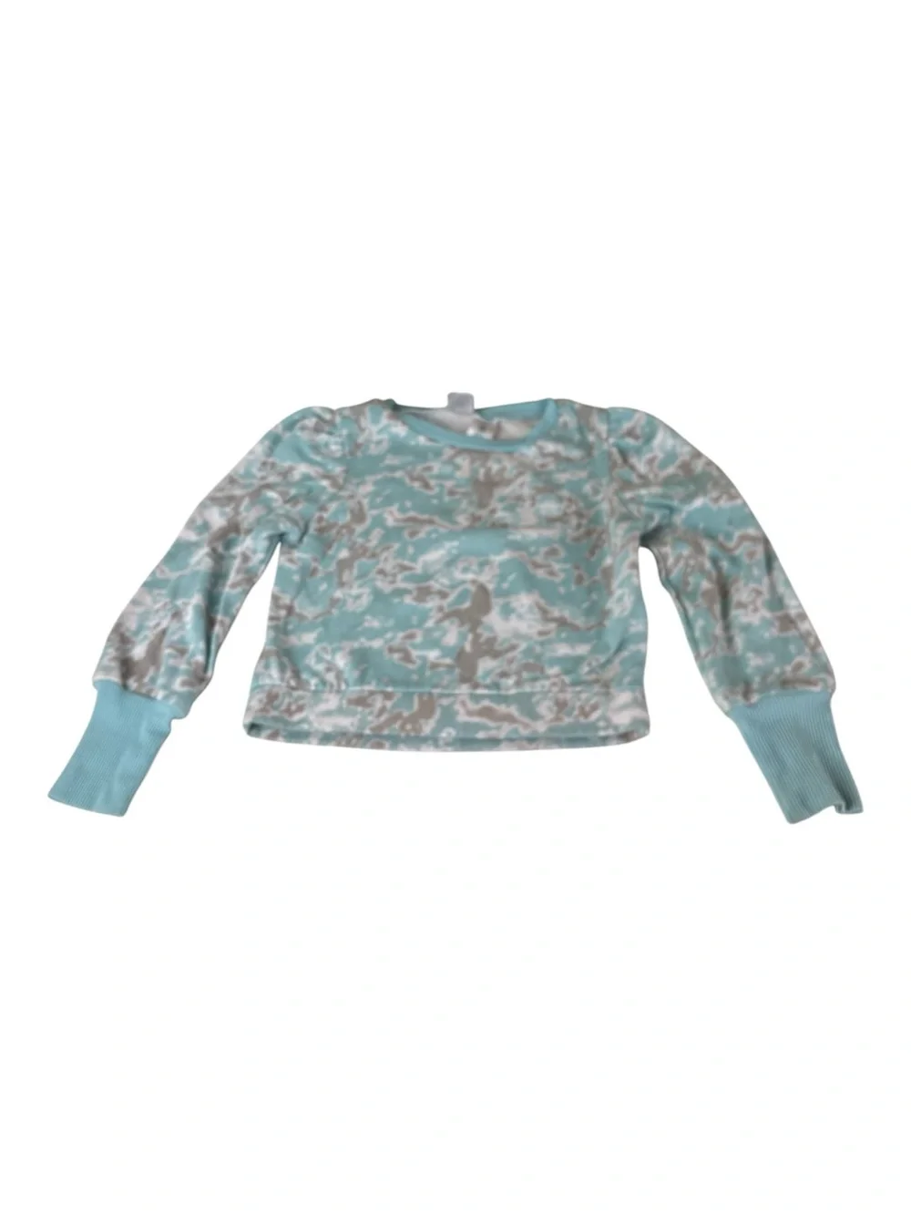 Oshkosh Navy Peplum Long-Sleeve  blue grey camouflage,plaid flannel Top 7